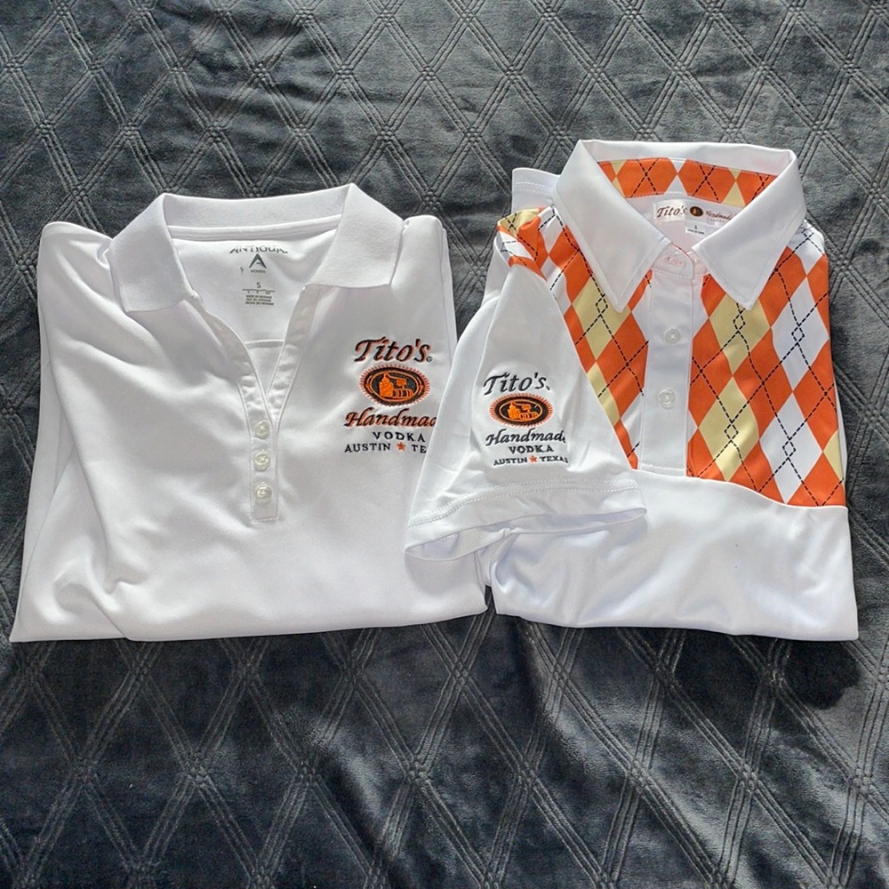 Tito’s Vodka NWOT woman’s golf shirt size small